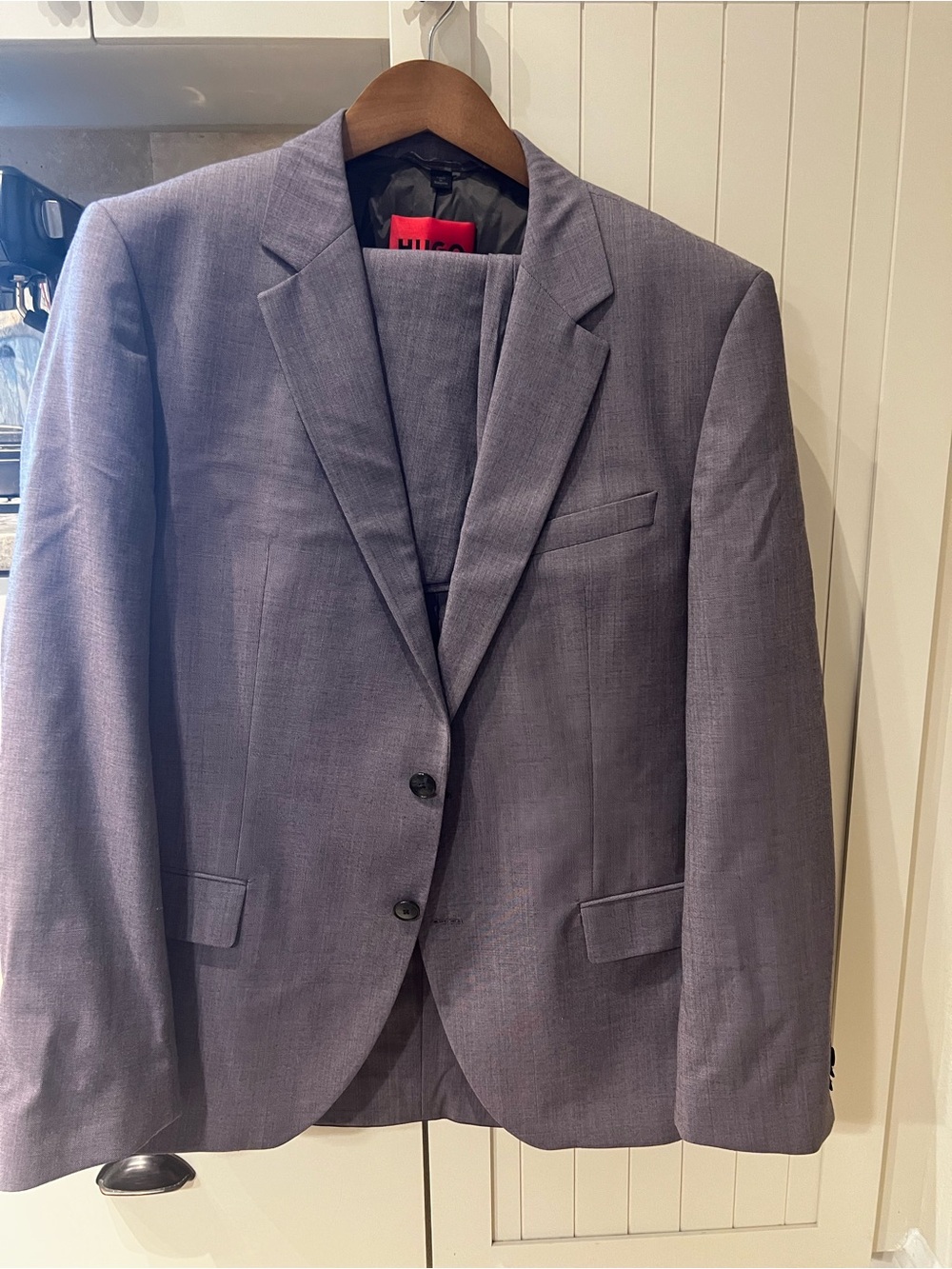 Men's Hugo Boss Pastel Purple Two-Button Suit Blazer